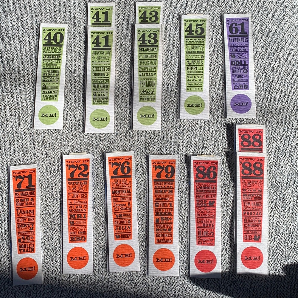 NWT-Bookmarks- lot of year you were born